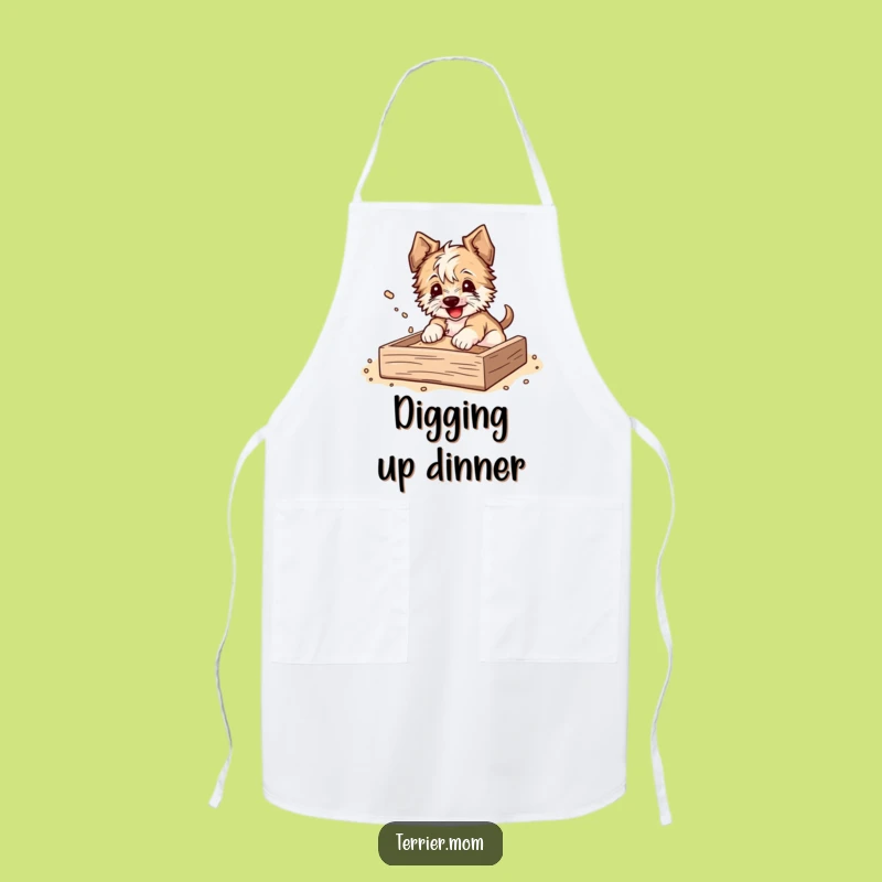 Funny Terrier Apron: Sandbox Master, Chef Dog Lover Gift