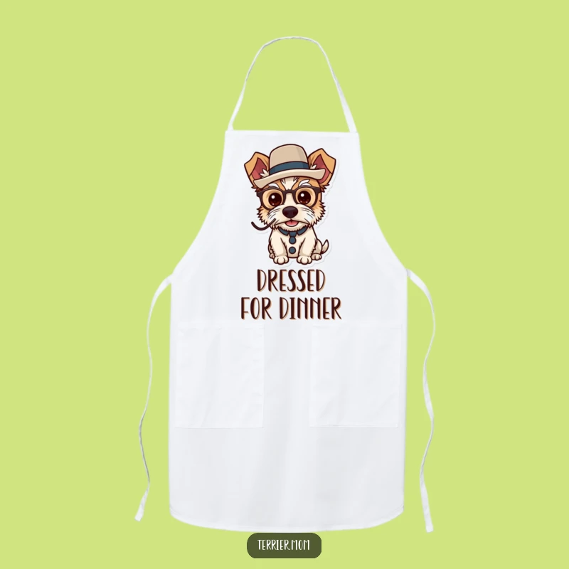 Funny Dapper Terrier Apron - Cook with Class and Humor