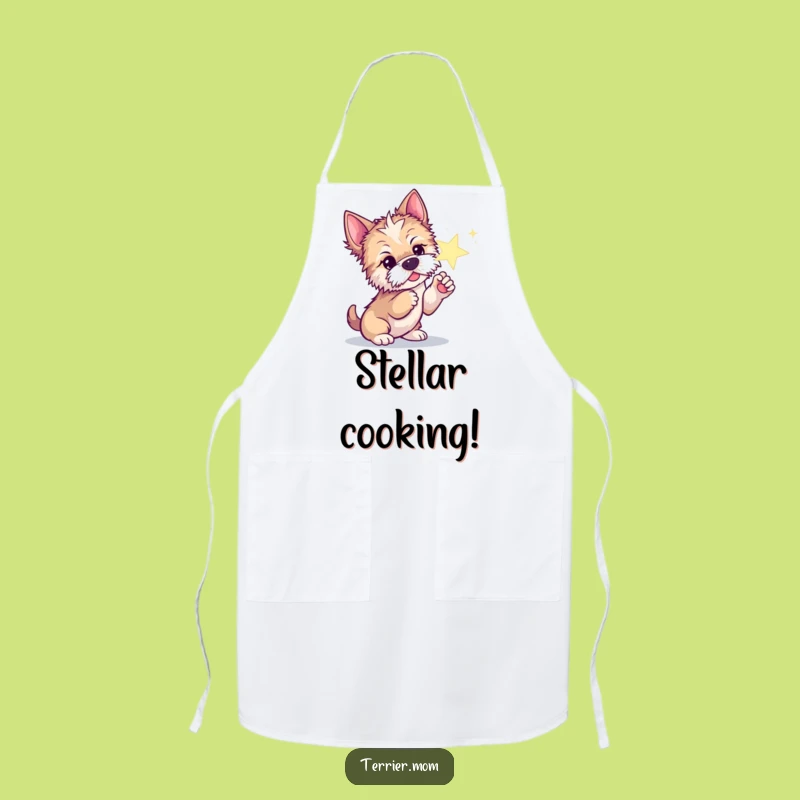 Funny Curious Terrier Apron - Dreamy Kitchen Helper & Hilarious Dog Gift