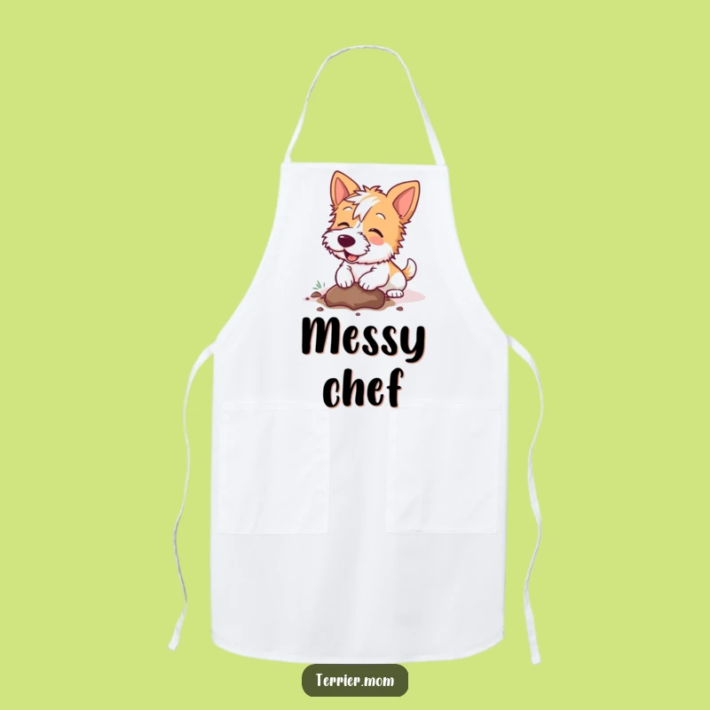 Funny Kawaii Terrier Dog Apron: Digging into Deliciousness