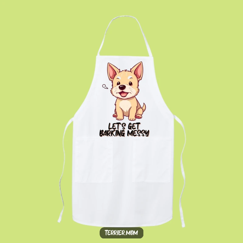 Funny Terrier Barking Apron: Cook Up Some Laughs in the Kitchen!