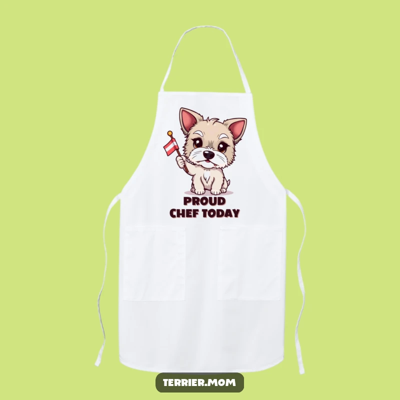 Funny Terrier Flag Apron: Kitchen Patriotism, Perfect Humorous Chef Gift