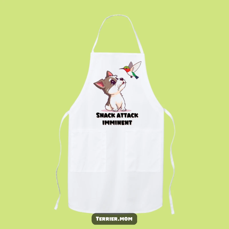 Funny Terrier Hummingbird Apron: Cook with Delightful Surprise and Humor