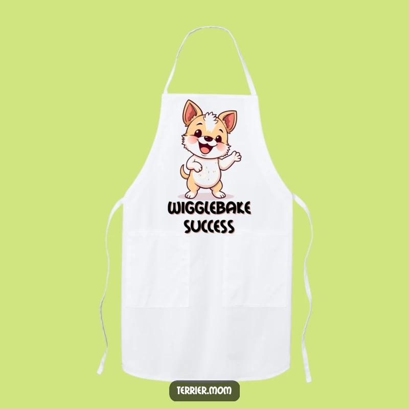 Funny Wiggle Dance Terrier Apron - Kitchen Dog's Dance Party Gift