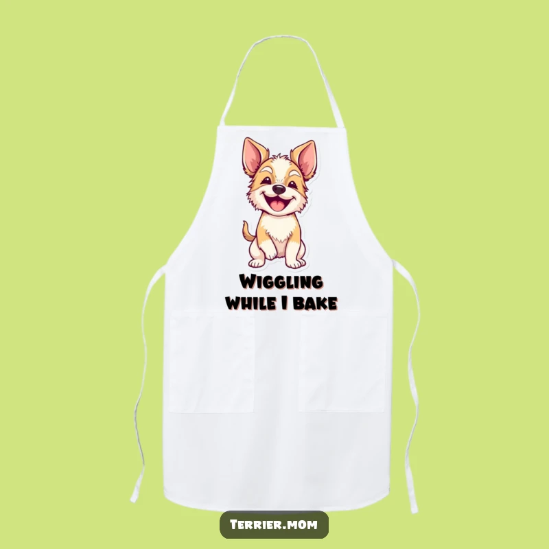Funny Wiggly Terrier Apron: Cook with Canine Excitement!