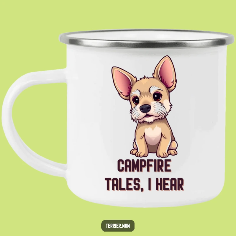 Camp Ears Out: Funny Big Ears Terrier Camping Mug for Attentive Campers!
