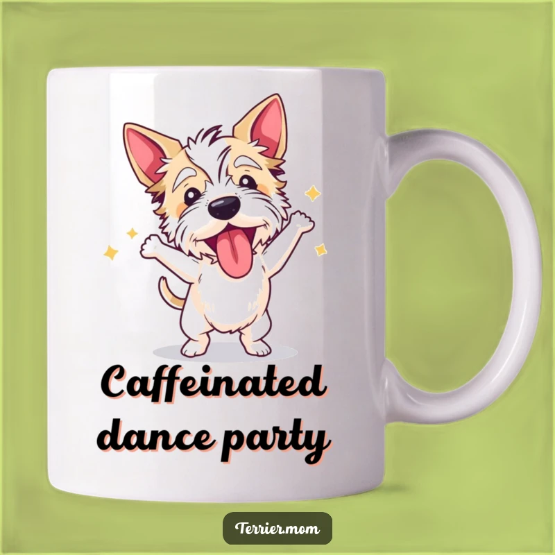 Funny Dancing Terrier Mug: A Hilarious Gift for the Energetic Dog Lover!