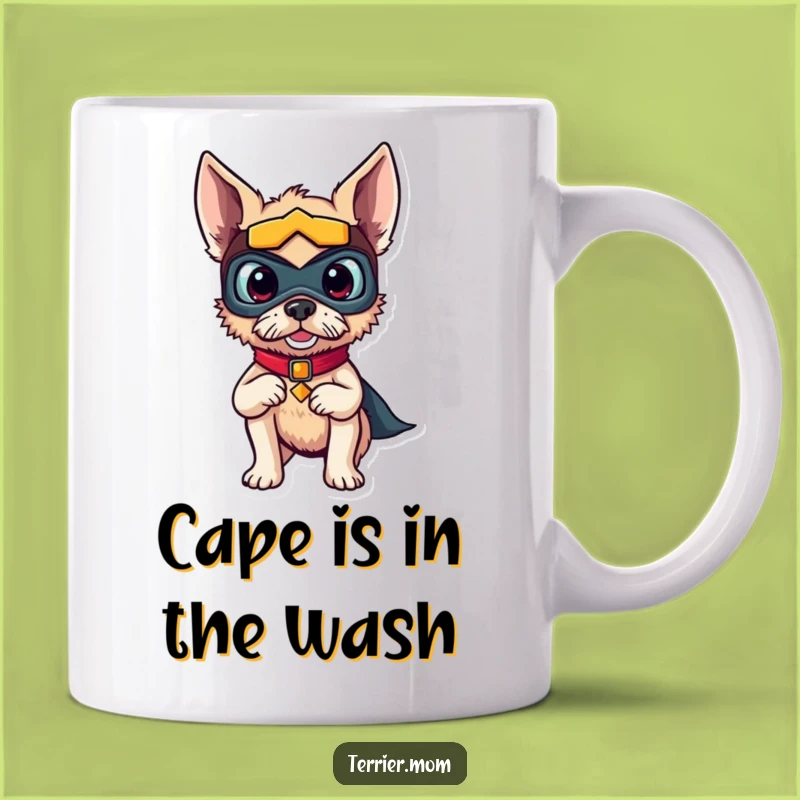 Funny Superhero Terrier Mug: A Heroic Dog's Funny Gift for Pet Lovers