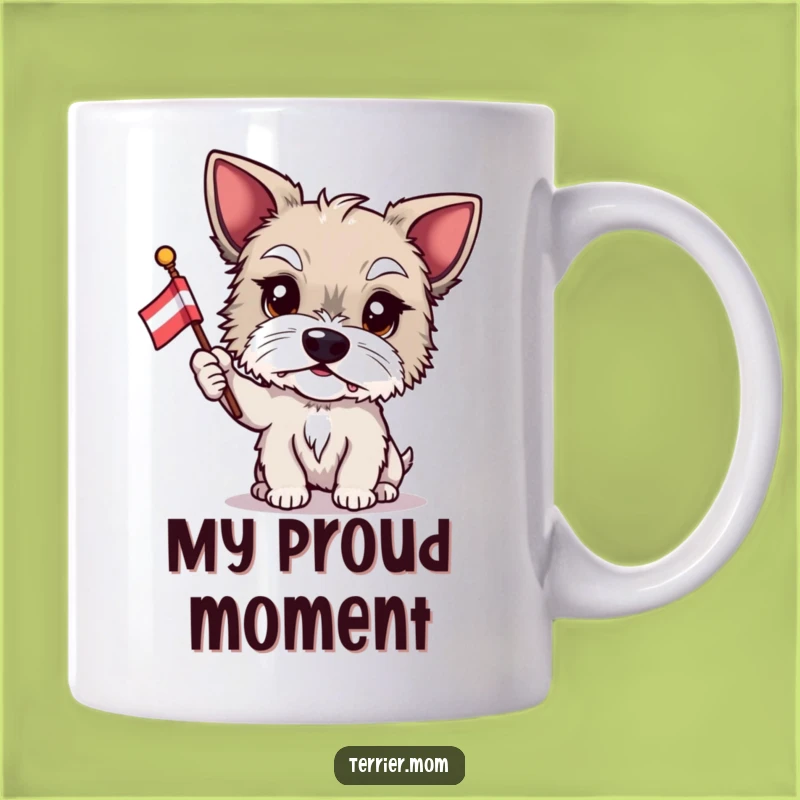 Funny Terrier Flag Mug: Proud Pup, Perfect Humorous Patriotic Gift