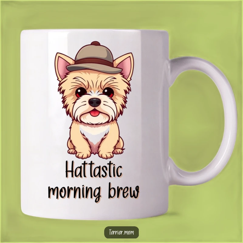 Funny Kawaii Terrier Dog Mug: Dapper Style for Your Perfect Coffee Gift