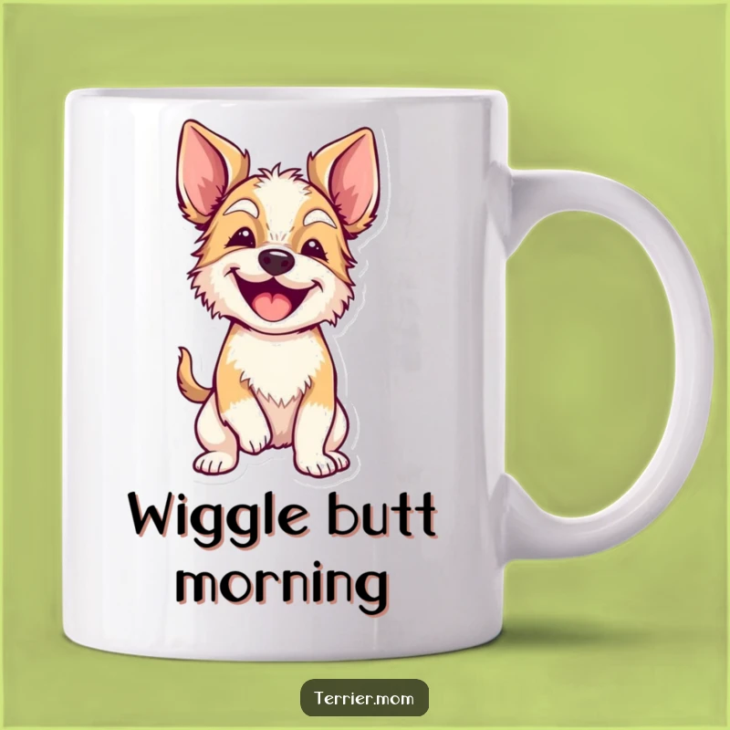 Funny Excited Terrier Wiggly Mug: A Hilarious Gift for Dog Lovers!