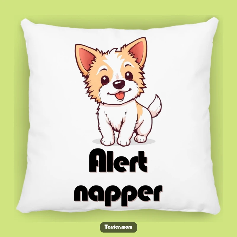 Funny Kawaii Terrier Pillow - Perky Ears Wagging Tail Comfort, Cheerful Decor!