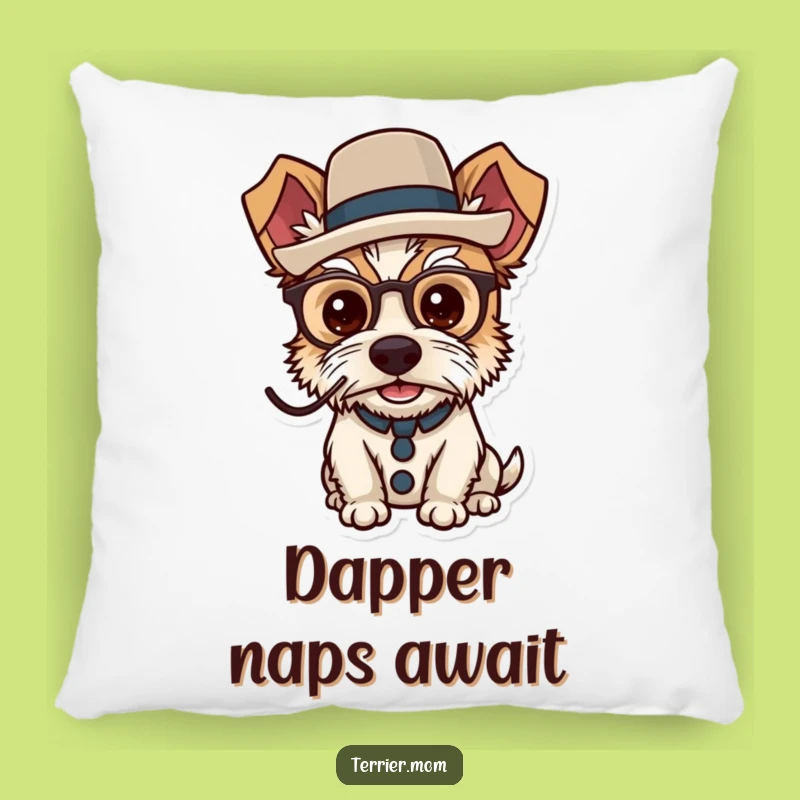 Cozy Funny Dapper Terrier Pillow - Add Refined Comfort to Home