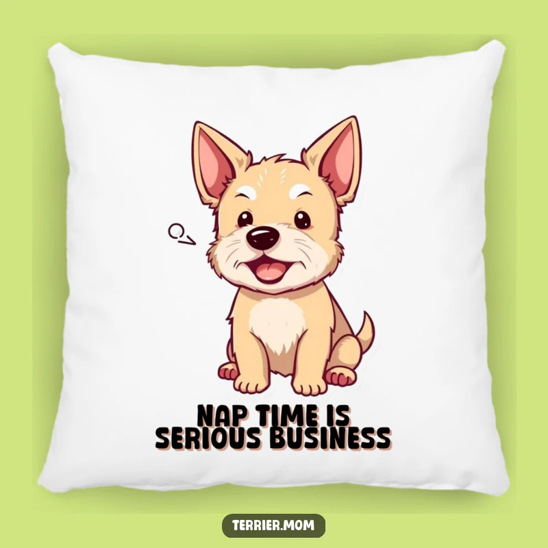 Cozy Funny Terrier Barking Pillow: Snuggle Up with a Hilarious Canine Companion!