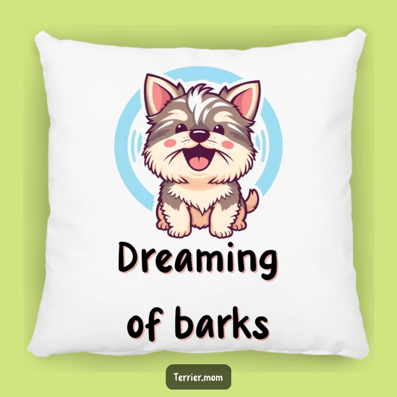 Funny Kawaii Terrier Dog Pillow: Hear the Comfort of a Cheerful Bark