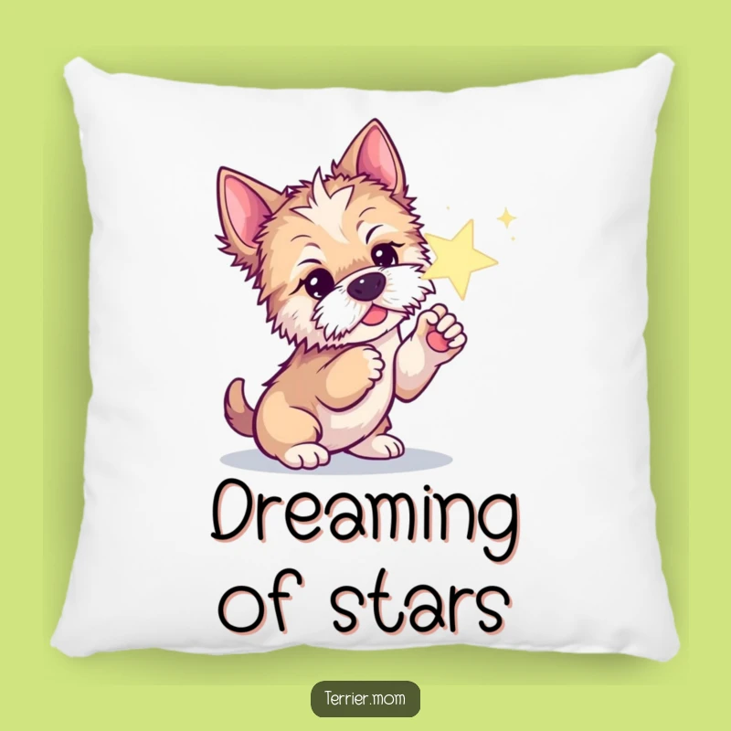 Funny Curious Terrier Pillow - Cozy Dreamer & Comical Dog Decor Gift