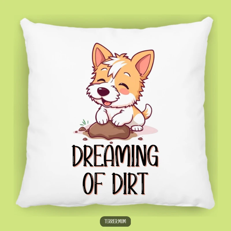 Funny Kawaii Terrier Dog Pillow: Cuddle Up with Joyful Digging