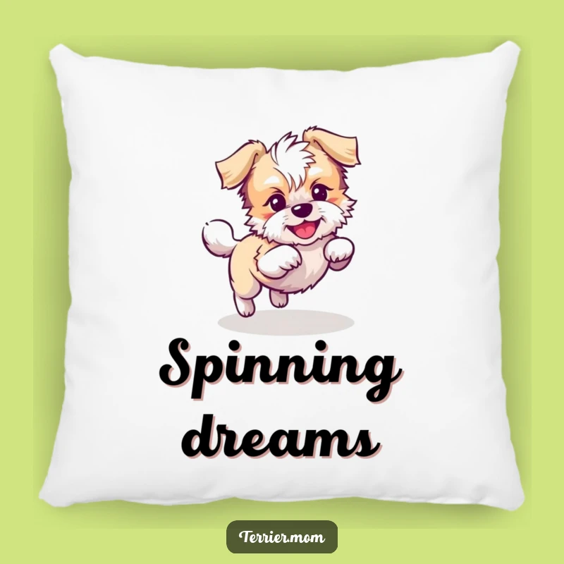 Funny Kawaii Terrier Dog Pillow: Cuddle Up with Playful Chasing