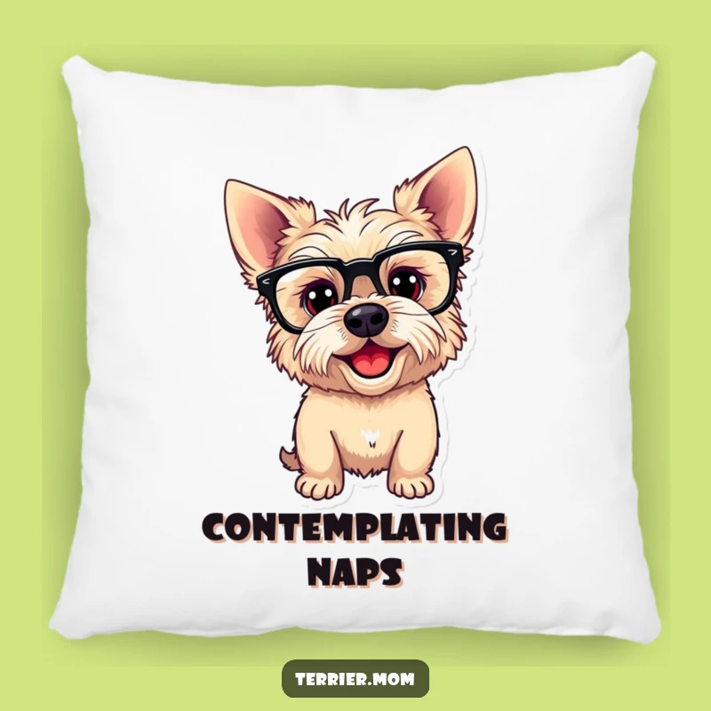 Funny Playful Terrier Dog Pillow: Cozy Smart Pup, Adorable Funny Gift
