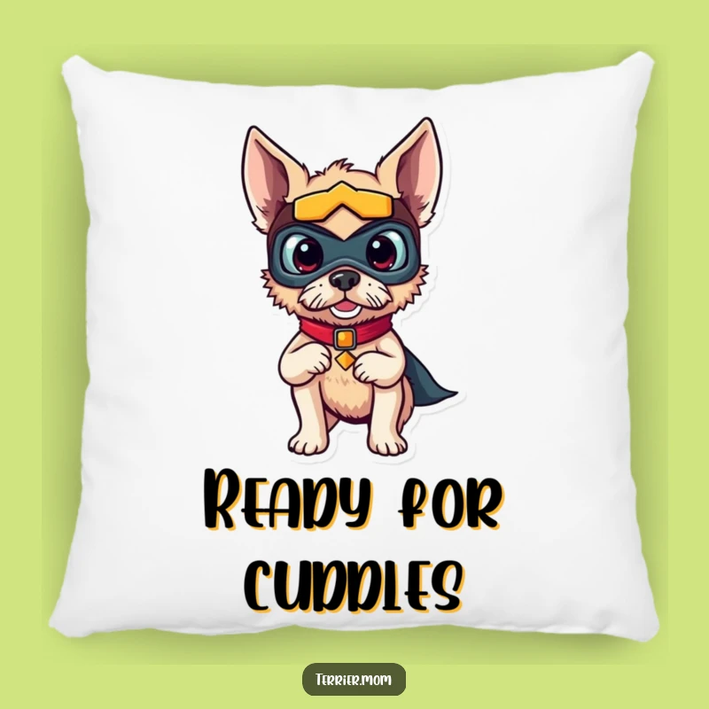 Funny Superhero Terrier Pillow: Cuddle Up with This Hilarious 'Funny Gift' Canine Companion