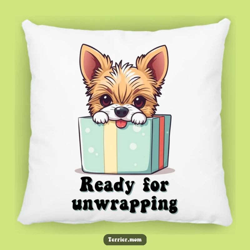 Funny Mischievous Terrier Pillow - Cozy Pup & Comical Dog Decor Gift