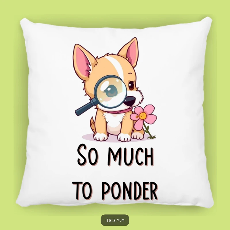 Cozy Funny Terrier Investigation Pillow: Snuggle Up with a Detective Dog!