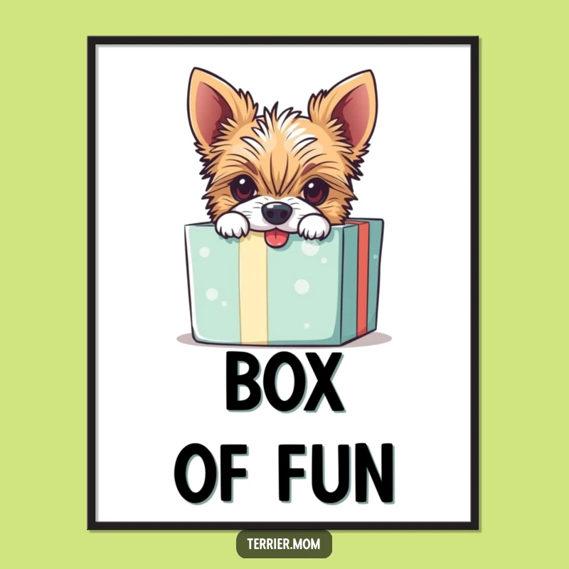 Funny Mischievous Terrier Digital Print - Instant Playful Decor & Hilarious Dog Art