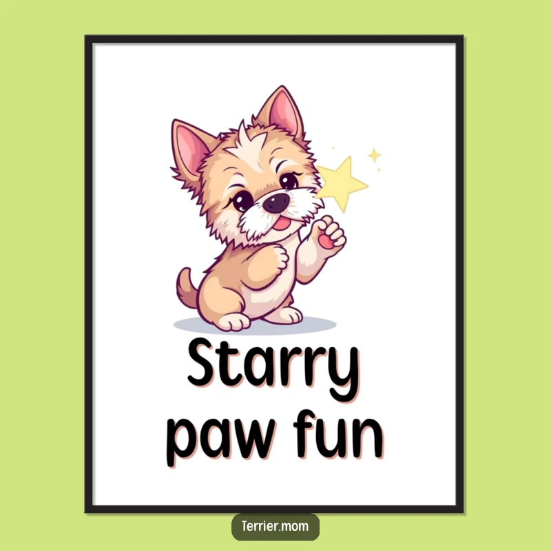 Funny Curious Terrier Digital Print - Instant Whimsical Decor & Hilarious Dog Art