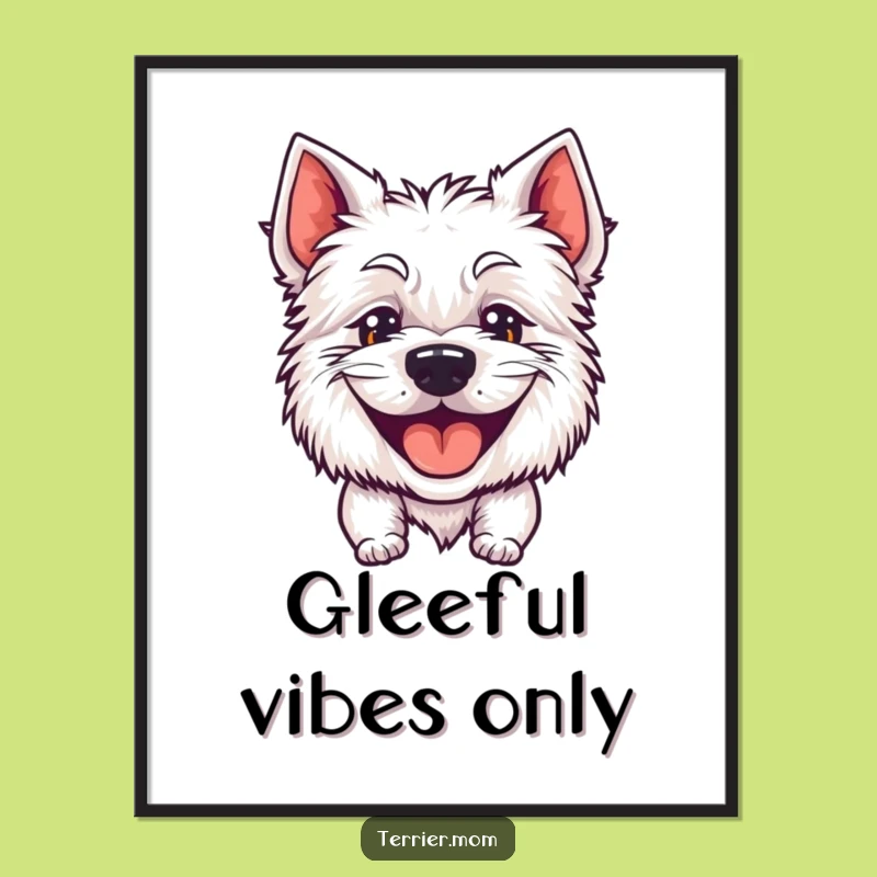 Funny Goofy Grin Terrier Digital Art - Joyful Happy Dog Printable Gift