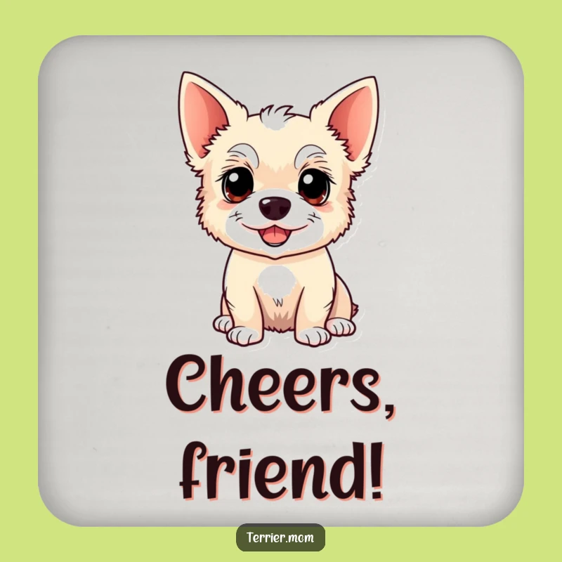 Funny Kawaii Terrier Dog Coaster: Protect Surfaces with Happiness