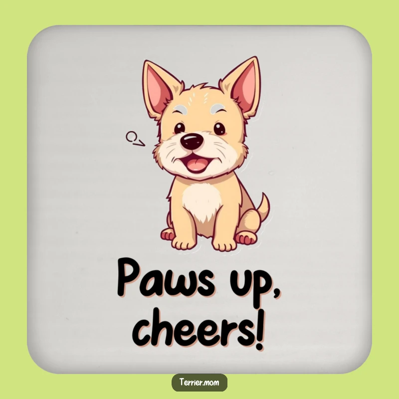 Funny Terrier Barking Drink Coaster Set: Protect Surfaces with Hilarious Canine Charm!