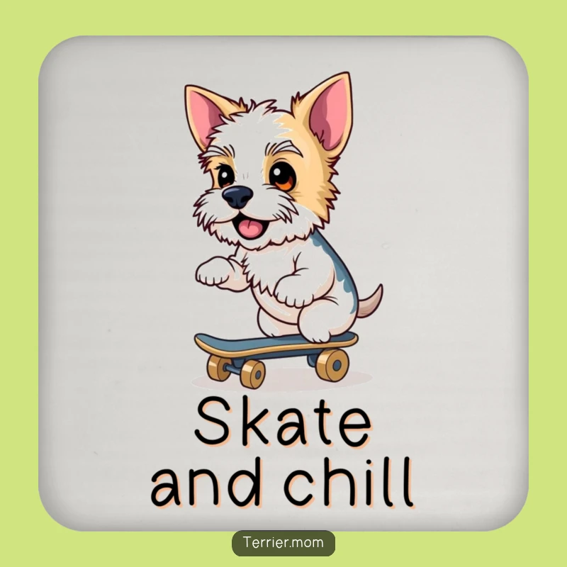 Funny Terrier Skateboard Coaster: Cool Protection, Perfect Humorous Gift