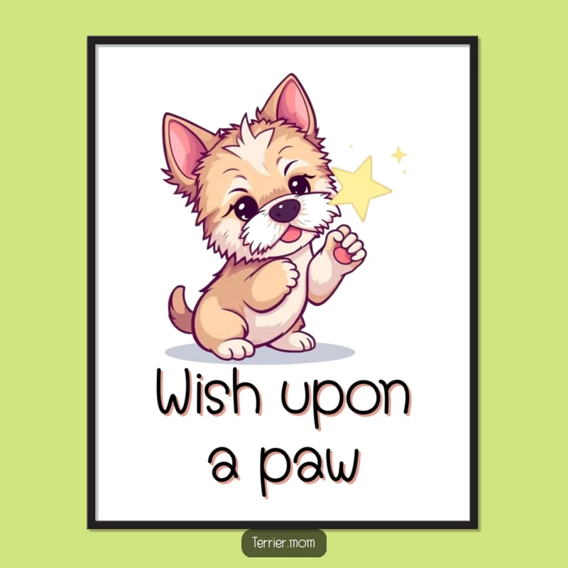 Funny Curious Terrier Poster - Whimsical Wall Art & Hilarious Dog Gift