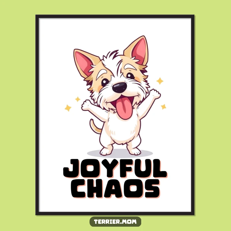 Dance Floor Diva: Funny Dancing Terrier Poster for Energetic Walls!