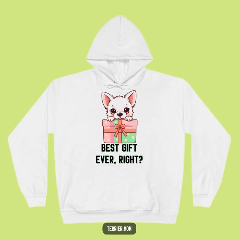 Cozy Funny Kawaii Terrier Hoodie: Gift Surprise, Warm Dog Lover Gift