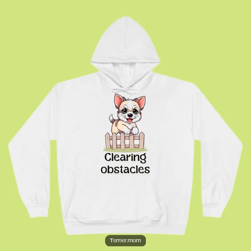 Cozy Funny Leaping Terrier Hoodie - Warm Comfort for Active Souls
