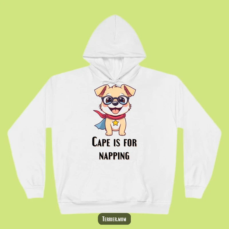 Cozy Funny Terrier Hoodie: Smiling Hero, Warm Dog Lover Gift