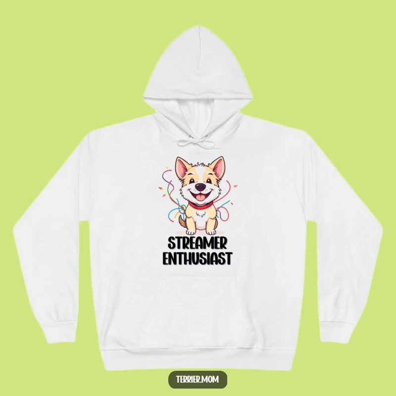 Cozy Funny Terrier Streamer Hoodie: Warmth and Party Vibes Gift