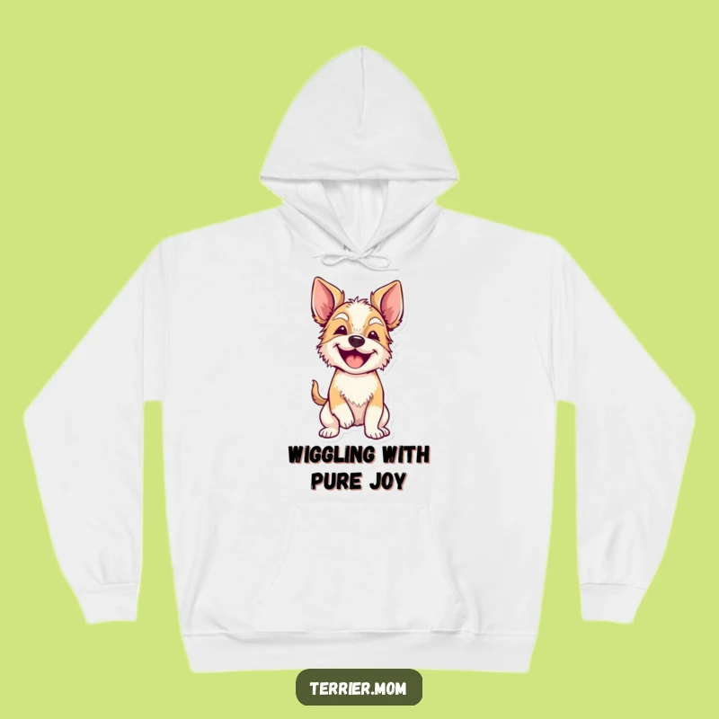 Cozy Funny Wiggly Terrier Hoodie: Warmth and Wagging Tails!