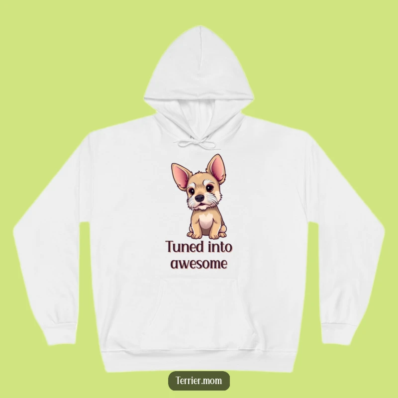 Cozy Listener: Funny Big Ears Terrier Hoodie for Warm and Attentive Comfort!