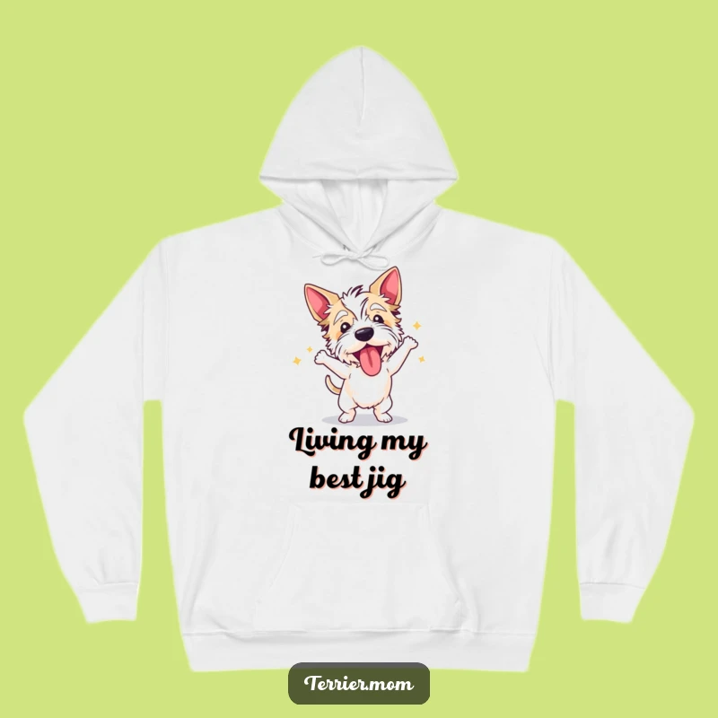 Cozy Moves: Funny Dancing Terrier Hoodie for Warm and Hilarious Grooves!