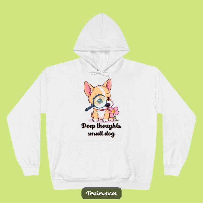 Cozy Funny Terrier Detective Hoodie: Stay Warm While Uncovering Laughs!