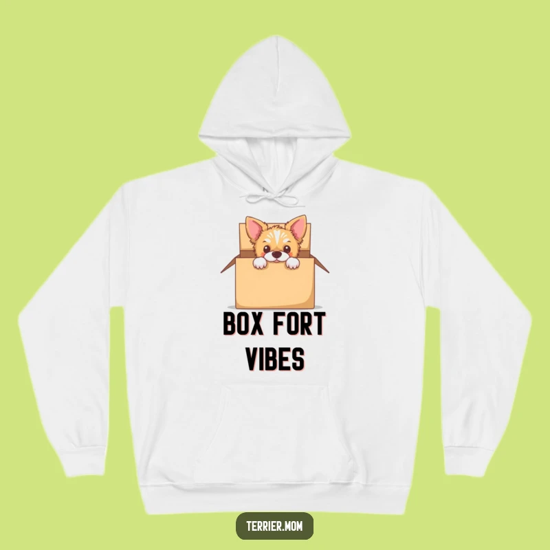 Funny Peek-a-Boo Terrier Hoodie - Cozy Dog's Secret Spot Gift