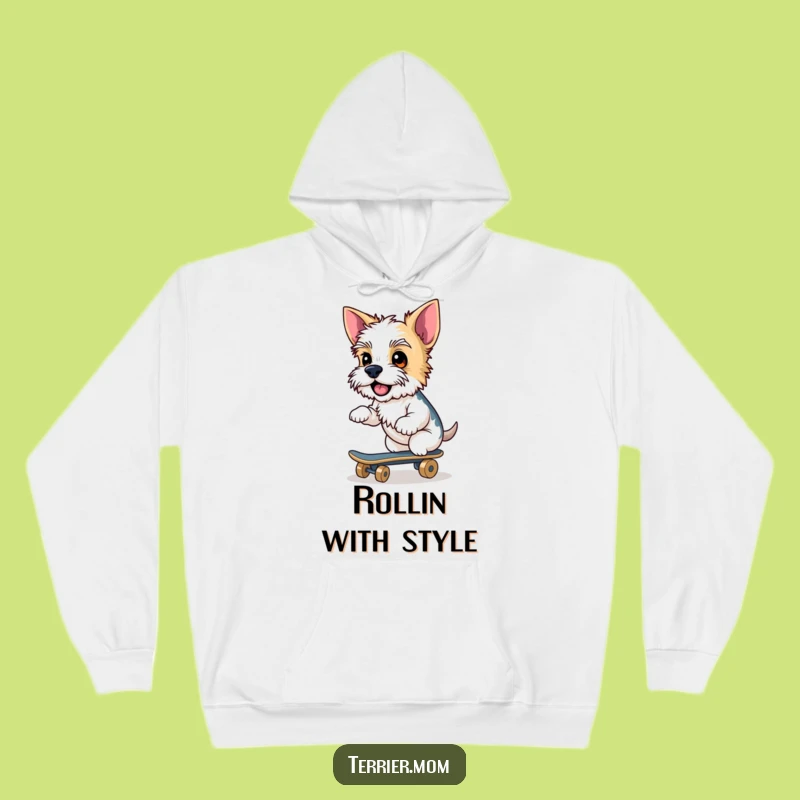 Funny Terrier Skateboard Hoodie: Cool Comfort, Perfect Humorous Gift