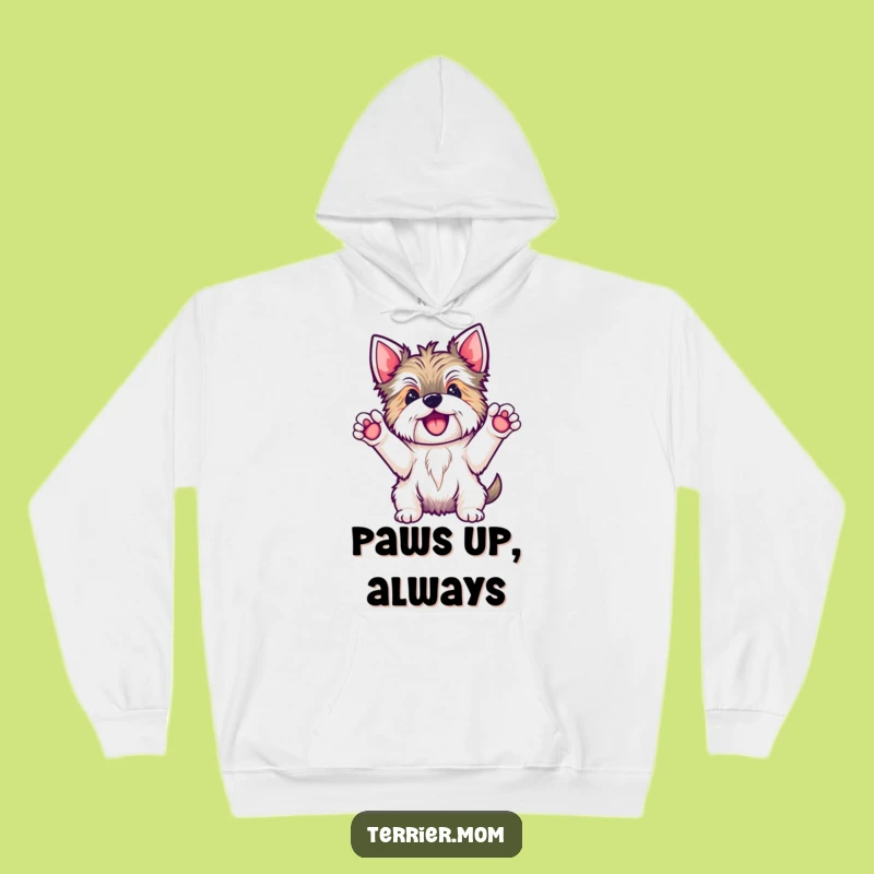 Cozy Funny Kawaii Terrier Hooray Hoodie - Warm Celebration Wear