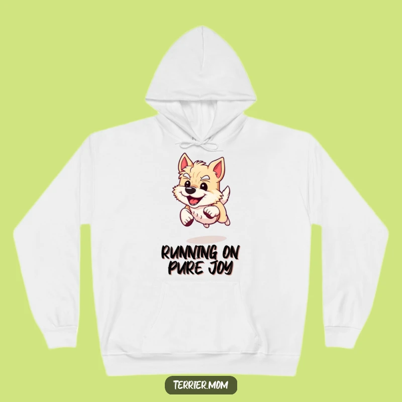 Funny Energetic Terrier Dog Hoodie: Cozy Runner, Ultimate Funny Gift for Comfort