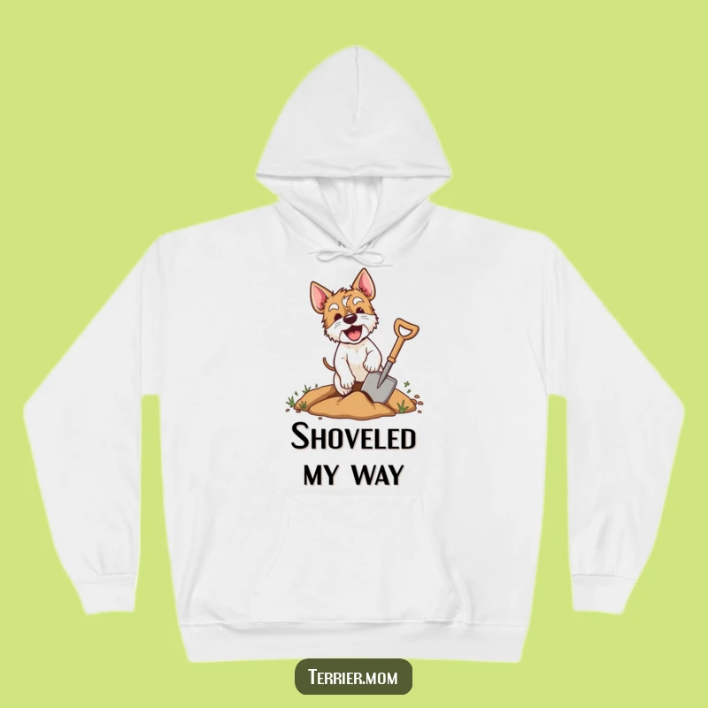 Funny Digging Terrier Hoodie - Cozy Dog Shovel Enthusiast Gear Gift