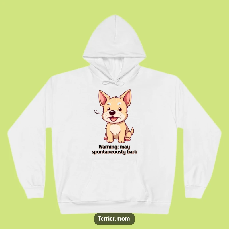 Cozy Funny Terrier Barking Hoodie: Stay Warm and Laugh with this Hilarious Dog Lover's Essential!