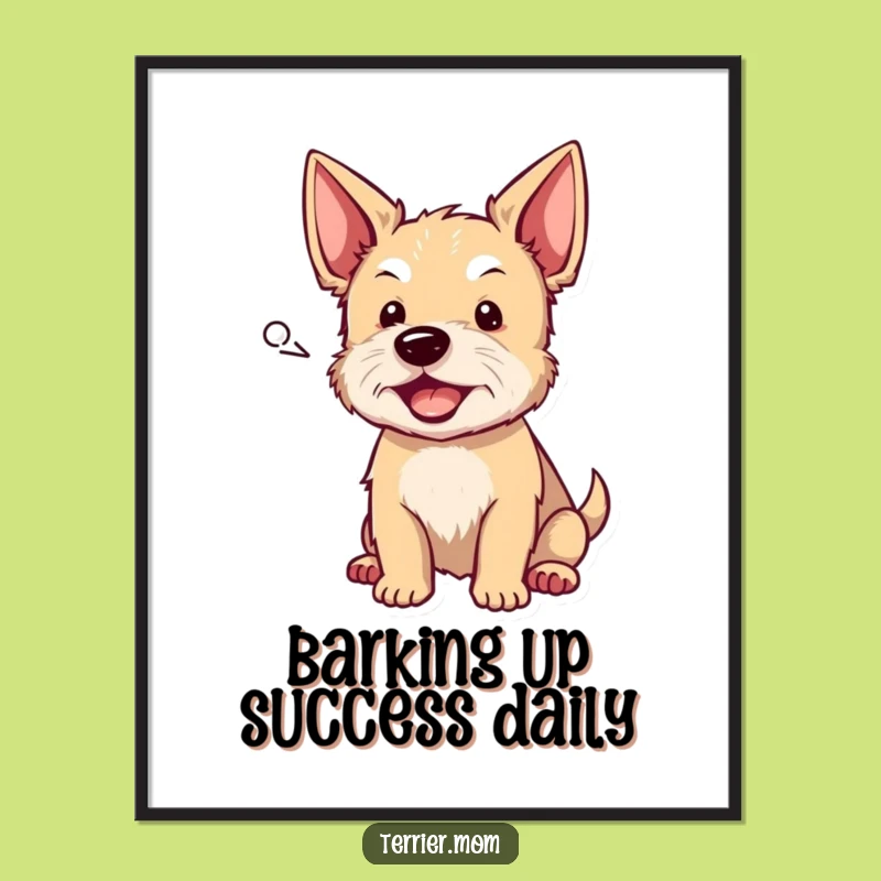 Funny Free Printable Wall Art: Barker Terrier - Downloadable Artwork for Walls!