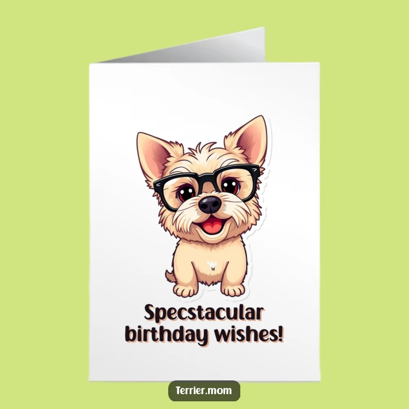 Free Printable Birthday Card: Silly Terrier Dog - Funny Downloadable Gift for Laughs